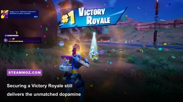 Victory Royale screen after surviving the chaotic final storm circle