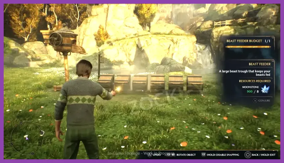 Feeding magical beasts in the Room of Requirement vivarium