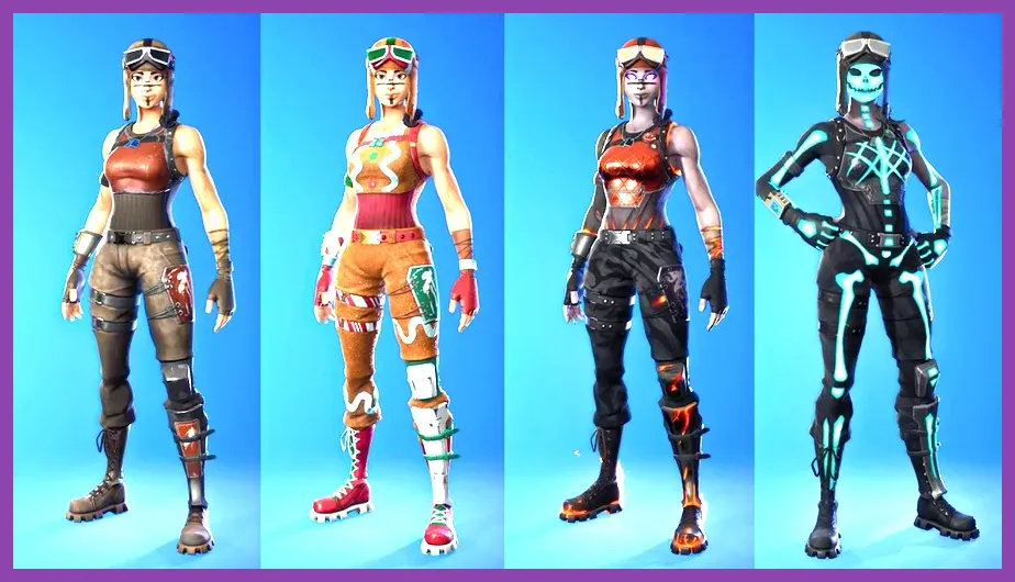 Classic Fortnite characters Peely and Renegade Raider in Fortnite lobby