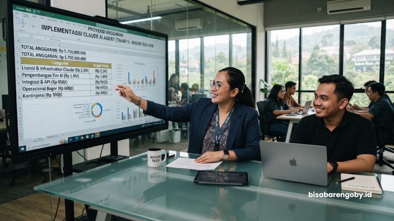 Chief Technology Officer memproyeksikan alokasi anggaran sebelum mengeksekusi implementasi AI Agent untuk startup di Bogor berbasis Claude
