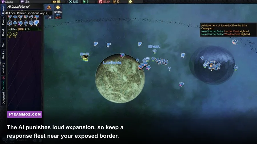 AI War 2 AI fleet counterattacking a Neinzul defensive position