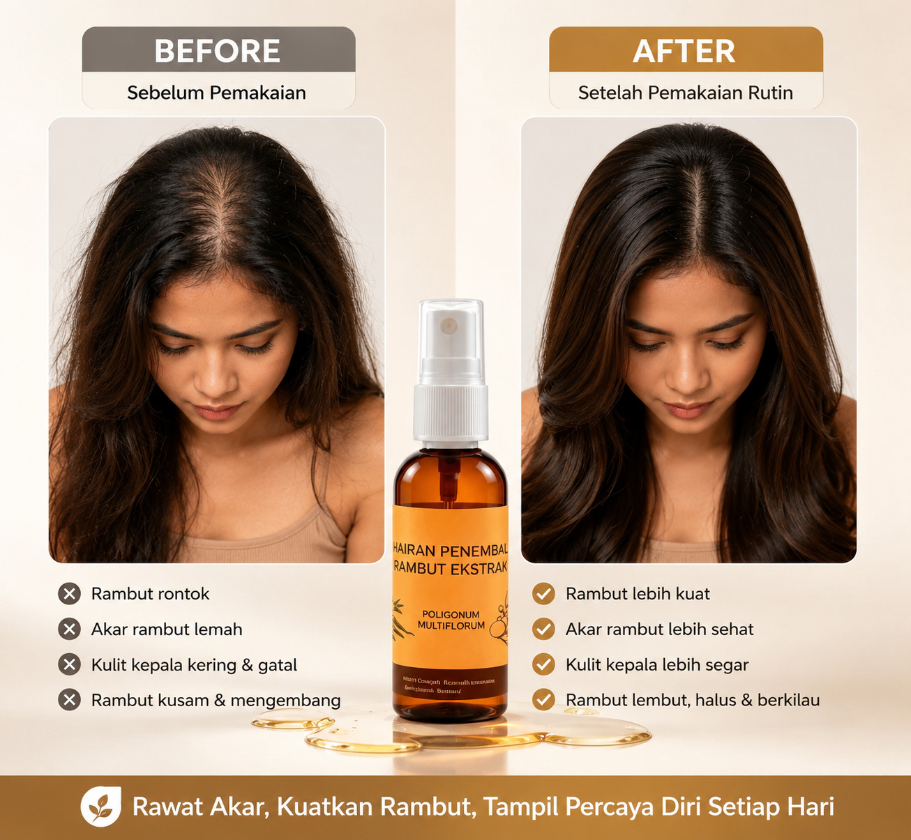 Before After Rambut Lurus