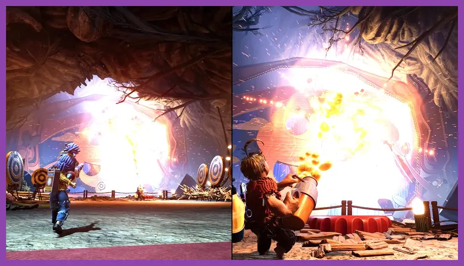Cody and May holding hands in co-op puzzle