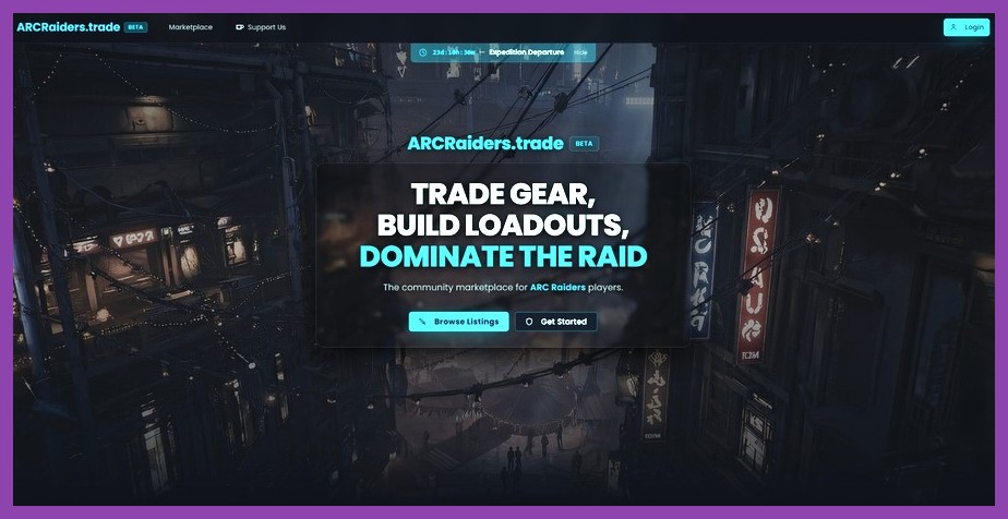 The in‑game trade hub displaying player listings for mounts and components