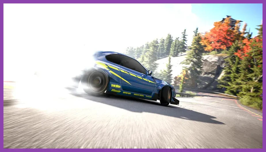 CarX Street A-tier drift car sliding on a tight mountain hairpin turn