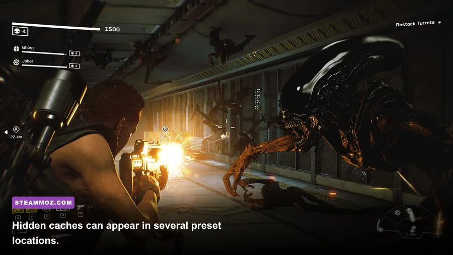 Aliens Fireteam Elite hidden cache supply crate inside a mission
