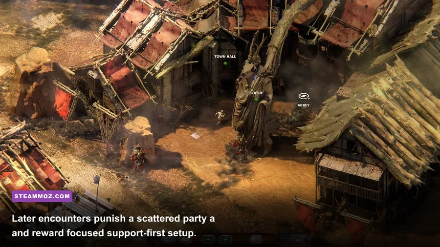 A difficult enemy encounter in Beautiful Desolation