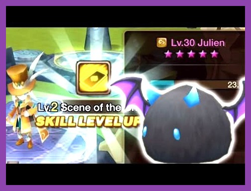 Monster skill level up screen in Summoners War Chronicles using Devilmon
