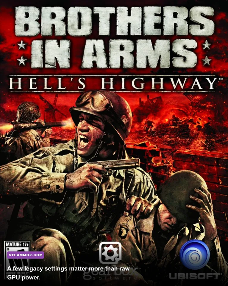 Brothers in Arms Hell's Highway PC graphics settings menu