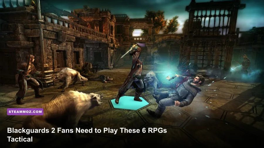 Blackguards 2 tactical RPG battle with Cassia on a hex-based battlefield
