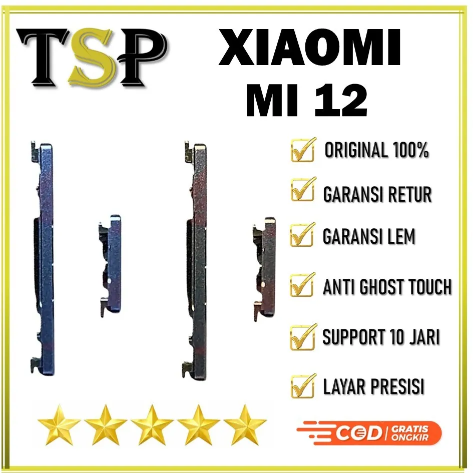 TOMBOL LUAR ON / OFF + VOLUME XIAOMI MI 12 ORIGINAL