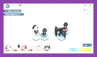 Blue Archive tactical squad formation screen