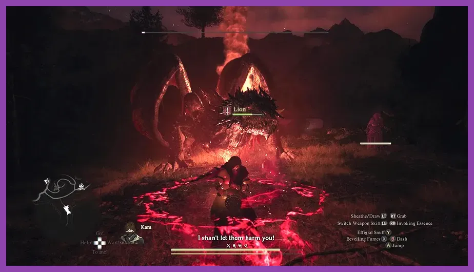 Image of the Ancient Drake perched in its mountain den in Dragon's Dogma 2