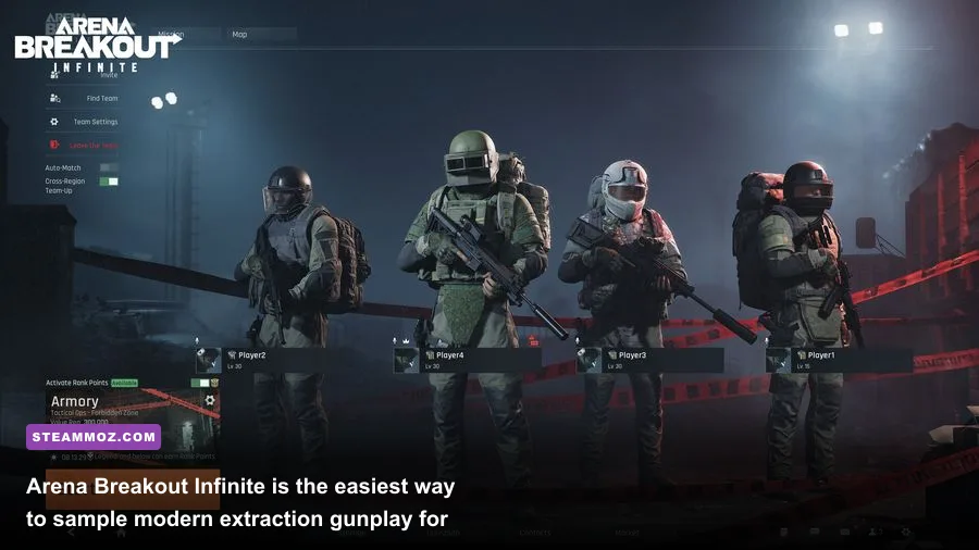 Arena Breakout Infinite operator looting a building on the Farm map