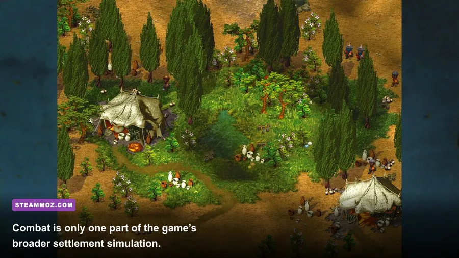 Cultures 8th Wonder of the World Viking warriors fighting in gameplay