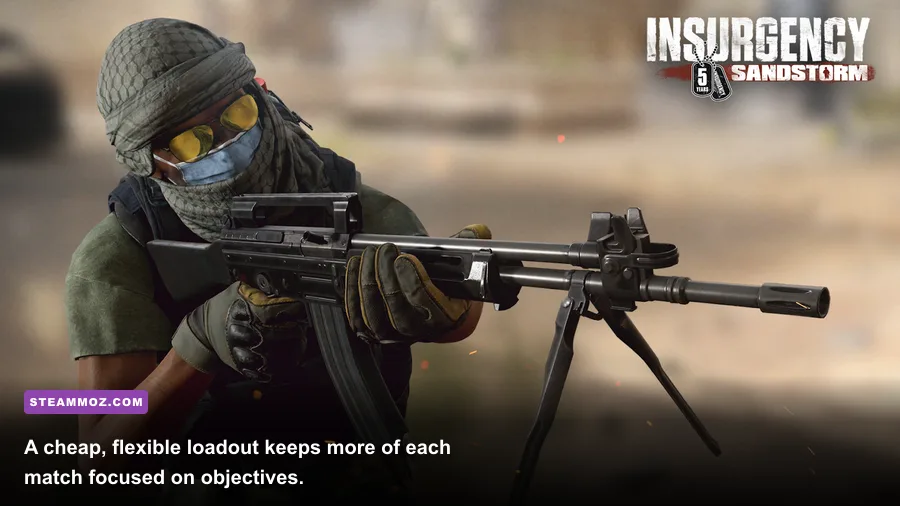 Insurgency Sandstorm class loadout showing rifleman and advisor weapons