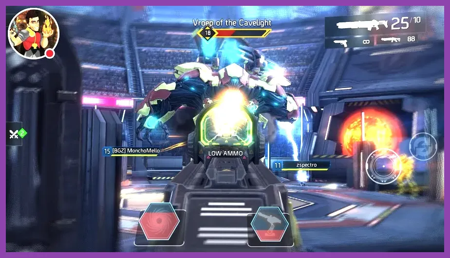 Sci-fi FPS cooperative gameplay in Shadowgun Legends