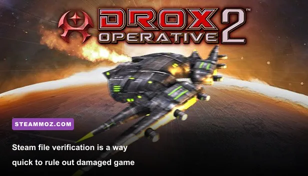 Steam game properties window for verifying Drox Operative 2 files