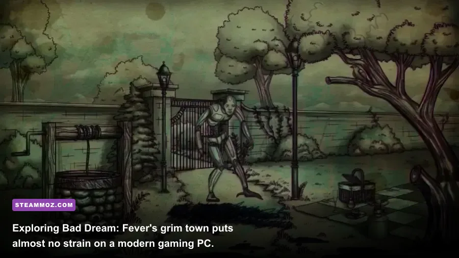 Bad Dream Fever town exploration gameplay screenshot