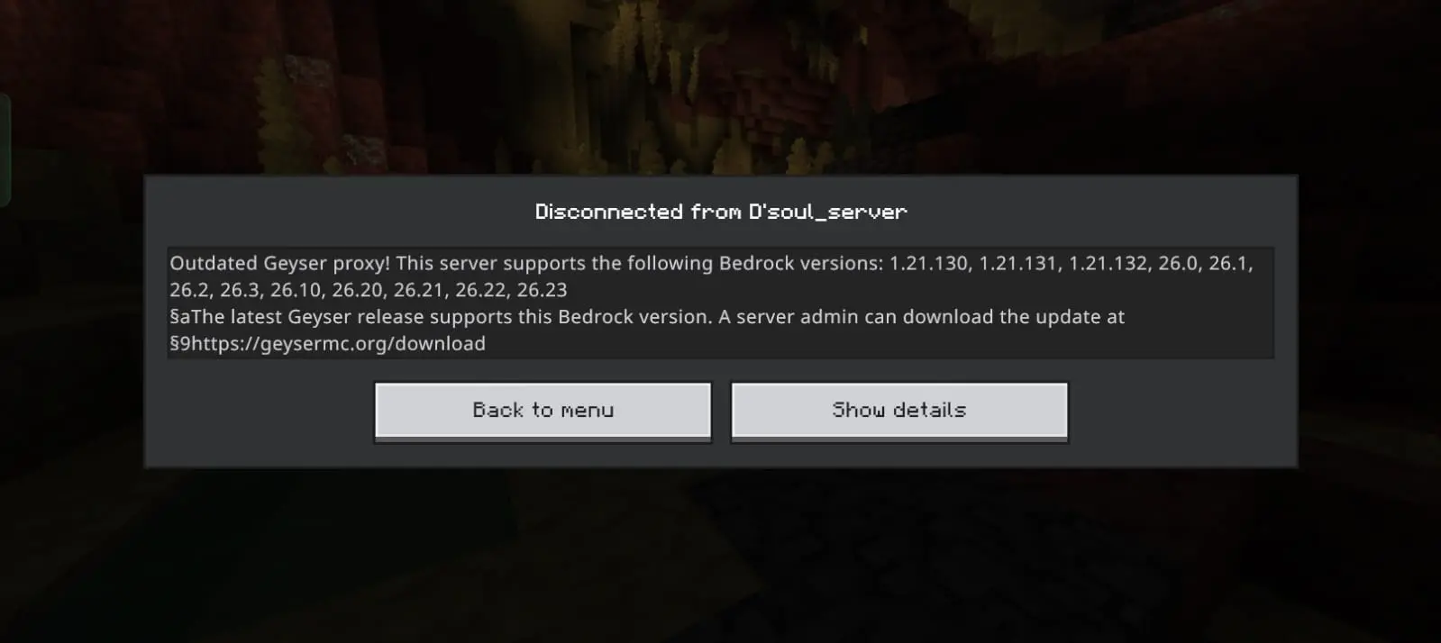 Cara mengatasi geyser error Oudated Geyser proxy!