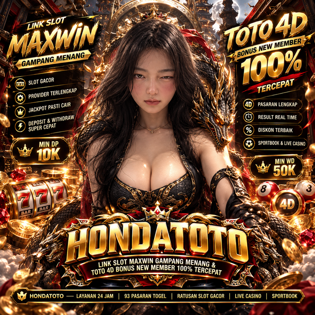 HONDATOTO : Link Slot Maxwin Gampang Menang & Toto 4D Bonus New Member 100% Tercepat