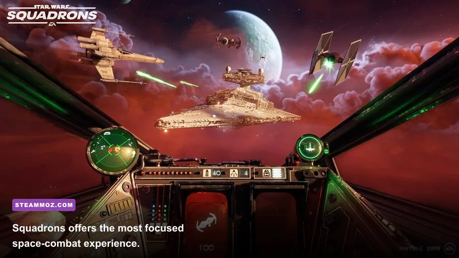 Star Wars Squadrons X-wing cockpit gameplay on PC