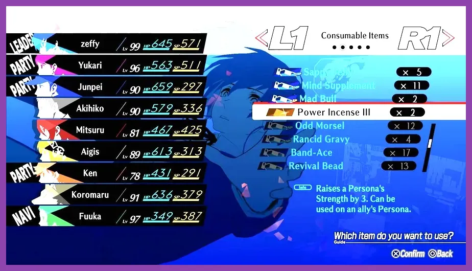 Persona 3 Reload maxed out protagonist stats