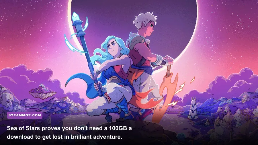 Valere and Zale executing a boost combo attack in the turn-based indie RPG Sea of Stars