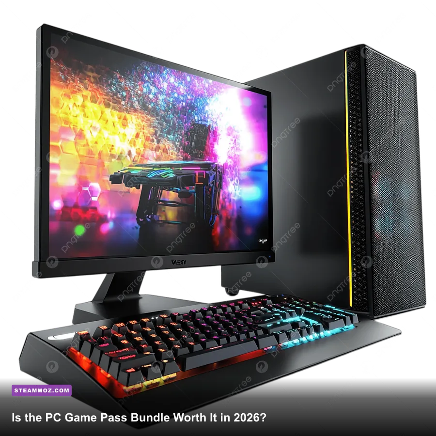 PC Game Pass game library displayed on a gaming desktop
