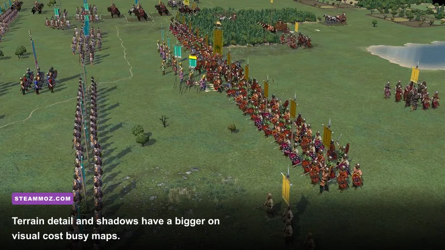 Forests and hills on a Fields of Glory II Medieval battlefield