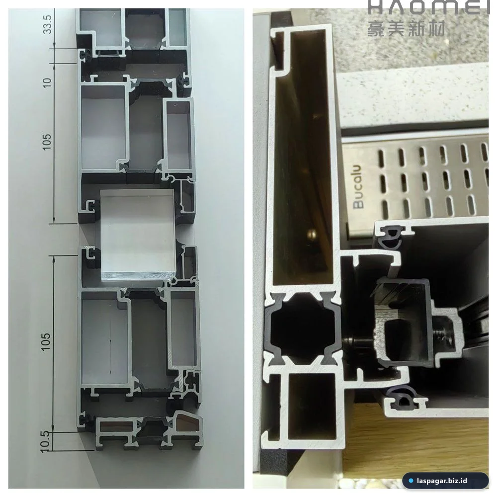 Rangka profil aluminium anti karat dan kedap air untuk kitchen set