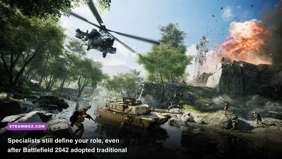 Battlefield 2042 Specialists Mackay Falck and Irish preparing for combat