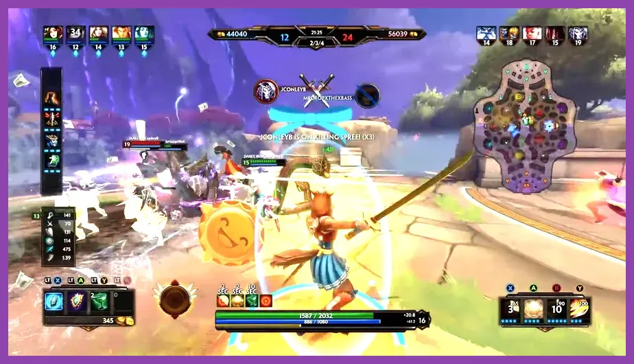 Smite warrior in solo lane trading blows