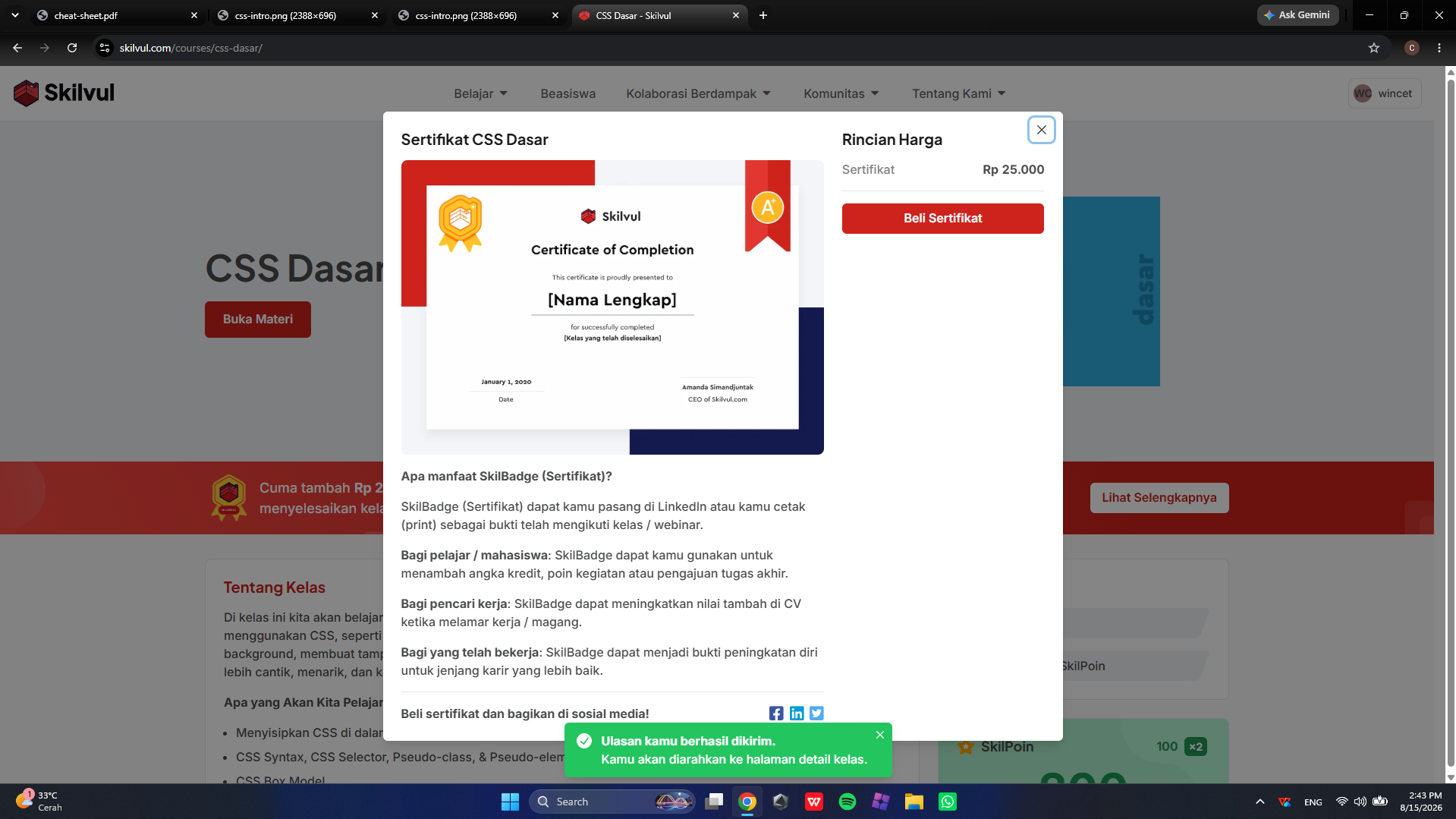HTML Dasar - Skilvul