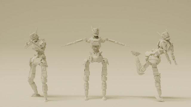 Robot Without Design Rigged Robot No Texture - 3D model by judeowhjude (@JudeRiedel ...