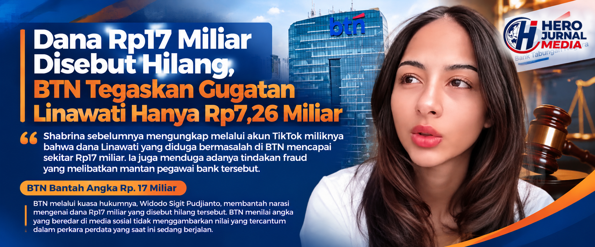 0 A BTN Tegaskan Gugatan Rp7 26 Miliar