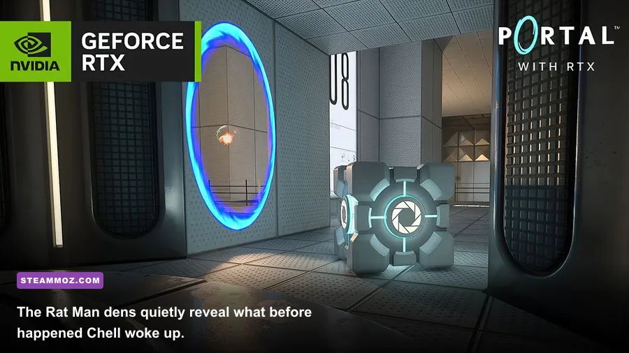 Portal 2 Rat Man den with hidden scribbles and observation room