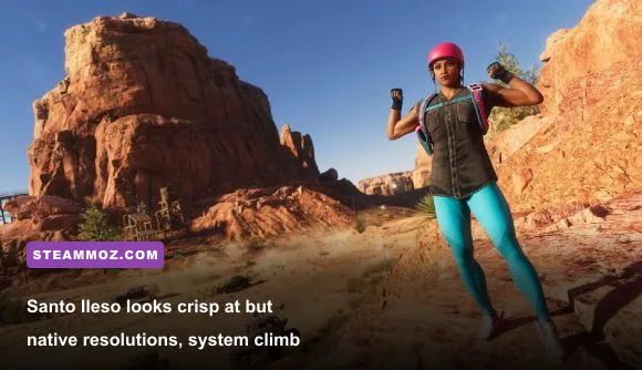 Custom player character driving through Santo Ileso desert in Saints Row