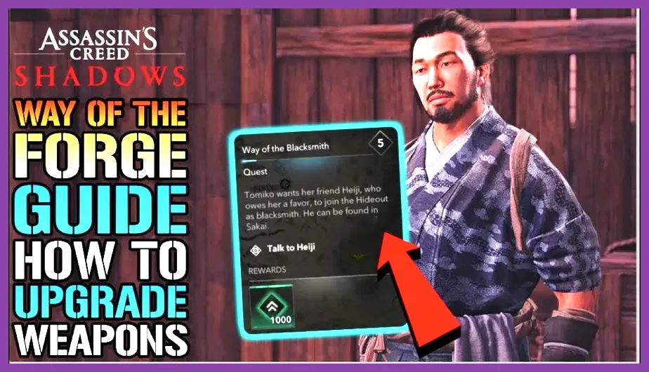 Blacksmith weapon upgrade interface