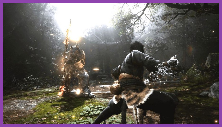 Fast-paced combat gameplay in Black Myth Wukong