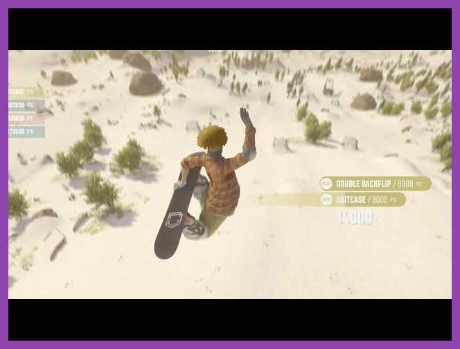 Snowboarding trick in Riders Republic