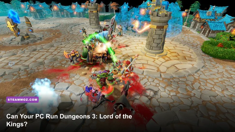 Dungeons 3 Lord of the Kings gameplay showing the Overlord managing an underground dungeon