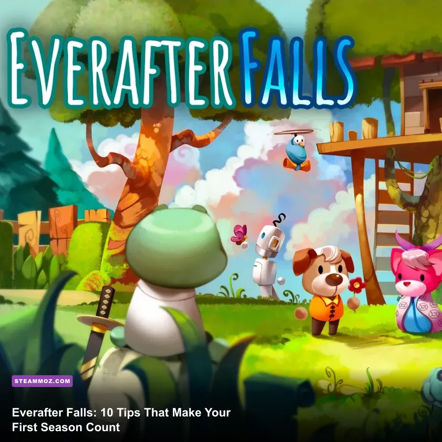 Everafter Falls farm and town gameplay screenshot