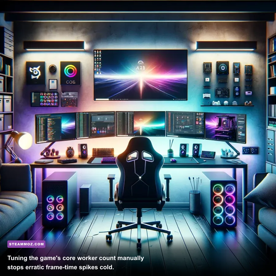 High performance gaming PC running diagnostic monitoring software