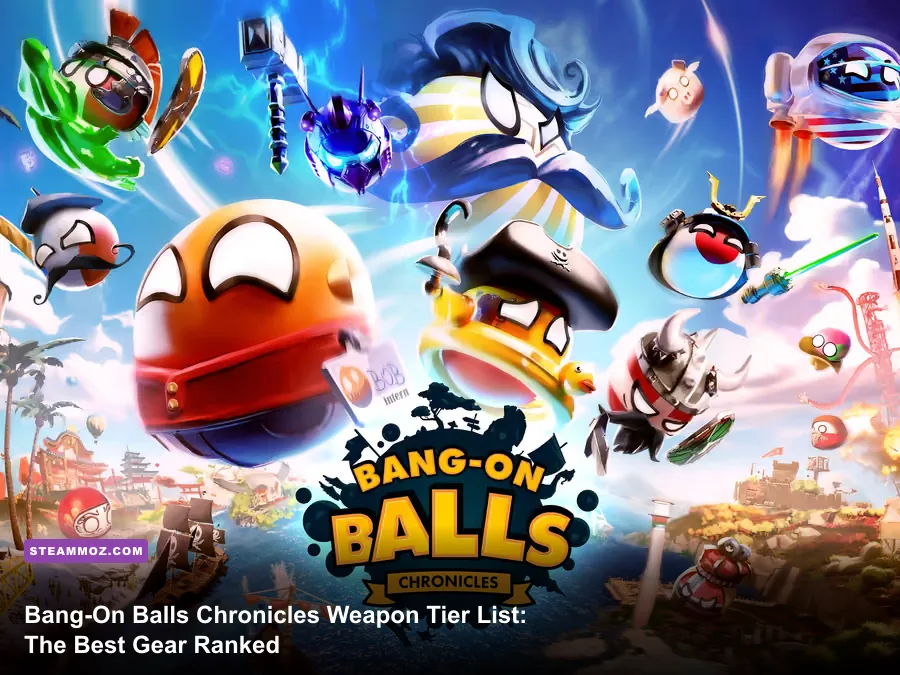 Bang-On Balls Chronicles character battling enemies with a weapon