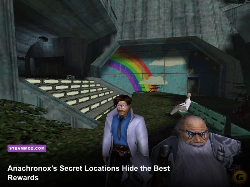 Anachronox gameplay showing the neon city of Environ