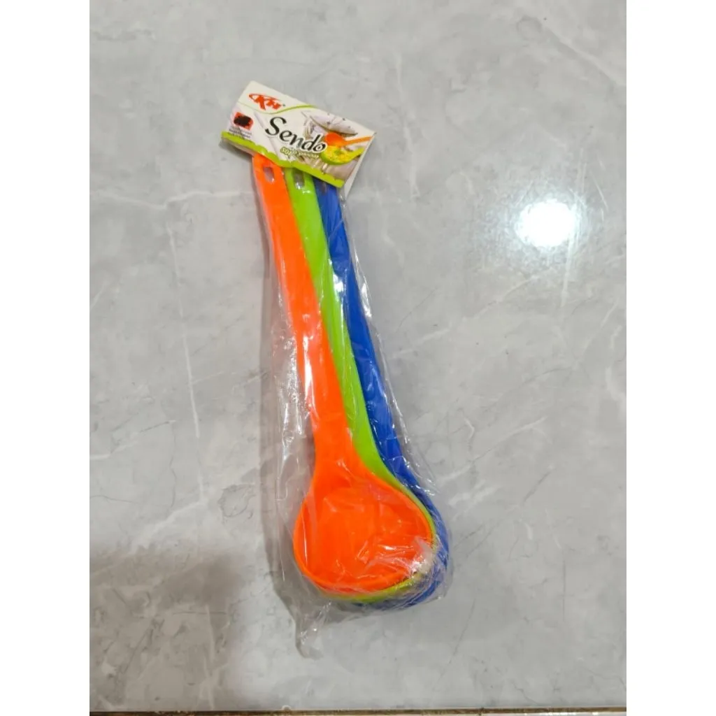 Set Centong Irus Warna 3 pcs / Irus Sayur Centong Sayur Soup Isi 3 Warna-Warni Plastik Tebal KH - Gambar 2