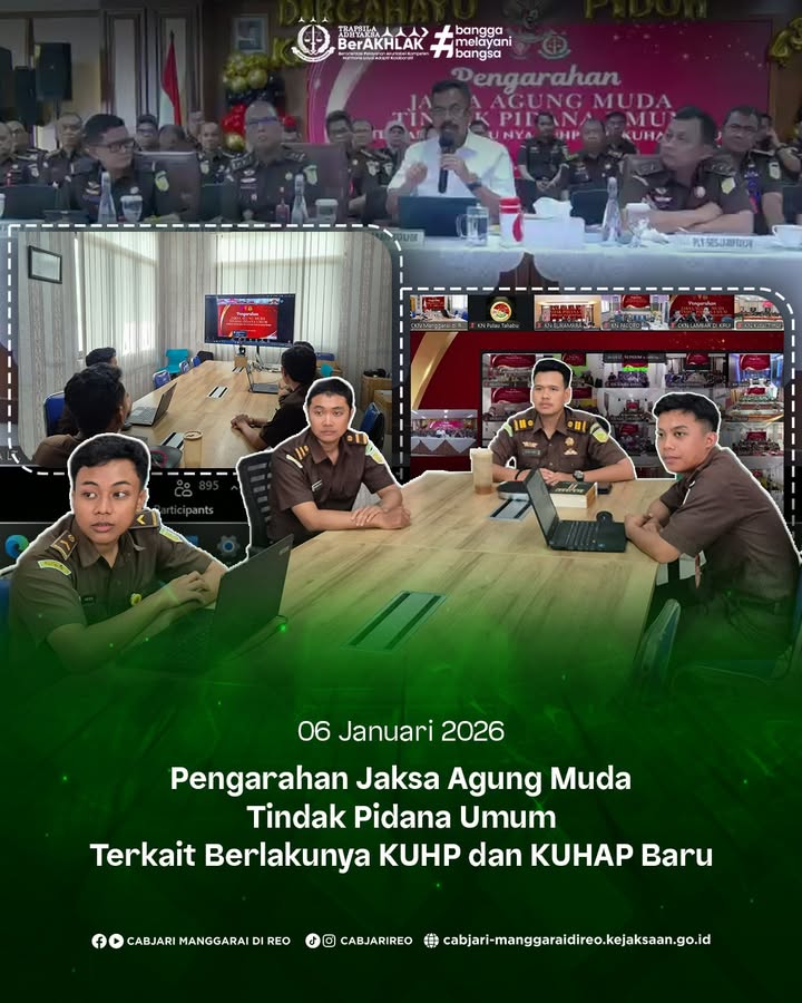 Pengarahan Jaksa Agung Muda Bidang Tindak Pidana Umum Terkait Berlakunya KUHP dan KUHAP Baru