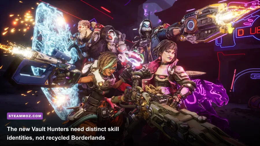 Borderlands 4 Vault Hunters lineup in official promotional artwork