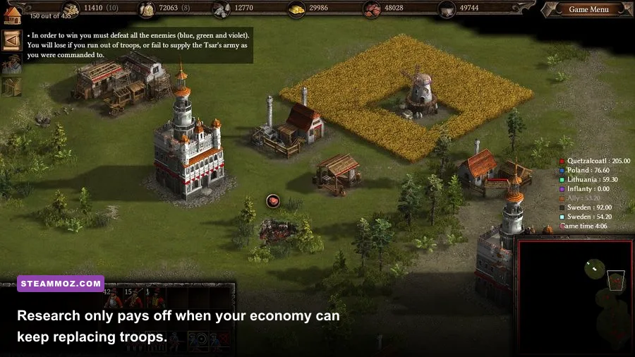 Cossacks 3 Blacksmith and Academy military technology upgrades